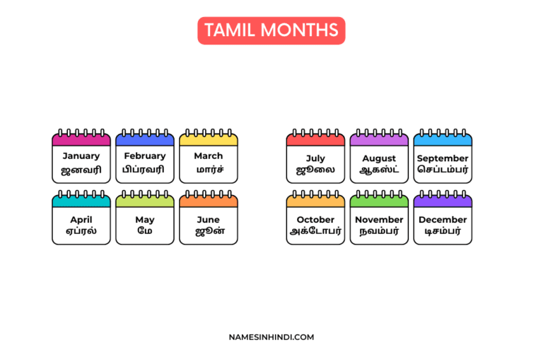 12 Months Name in Tamil | தமிழில் மாதங்களின் பெயர்