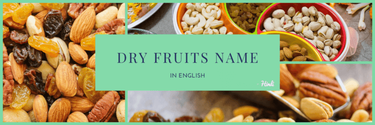 25+ Dry Fruits Name in English